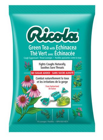 Ricola Thé vert avec Échinacée - Sans Sucre ajouté