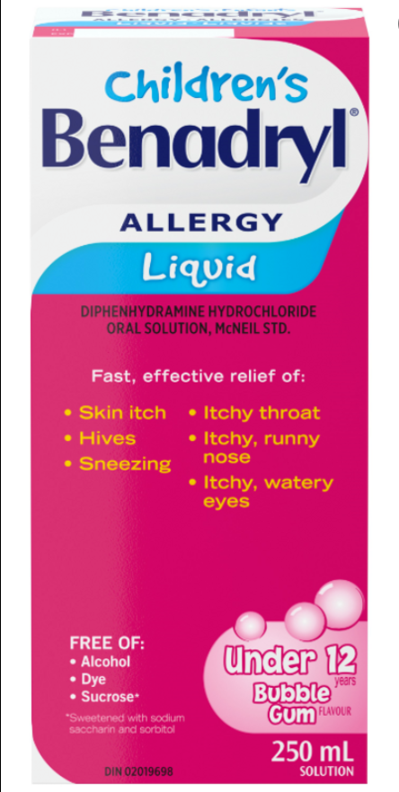 Benadryl Sir. All. Enf. Gomme à Bulles 6.5mg/ 5ml