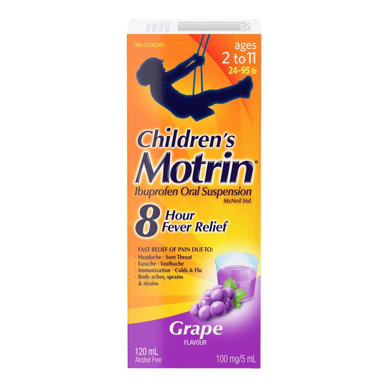Motrin suspension orale pour enfant 100mg/5ml - 120 ml