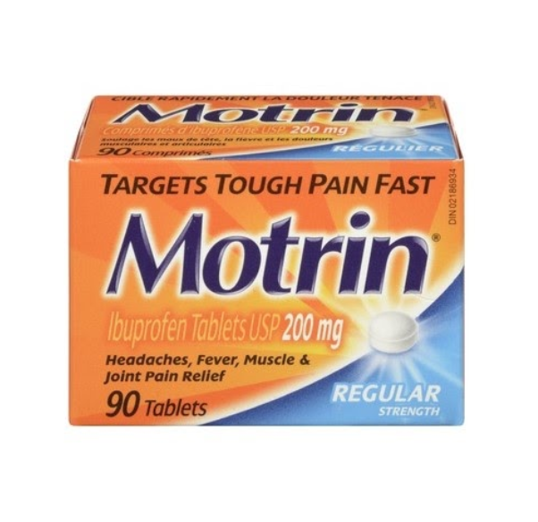 Motrin régulier comprimés d'ibuprofène USP 200mg