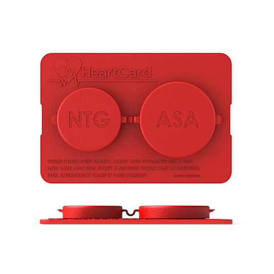 SMHeart Card (NitroStat 0.3mg and ASA 81mg included) -The Heart Attack Card that could save your life