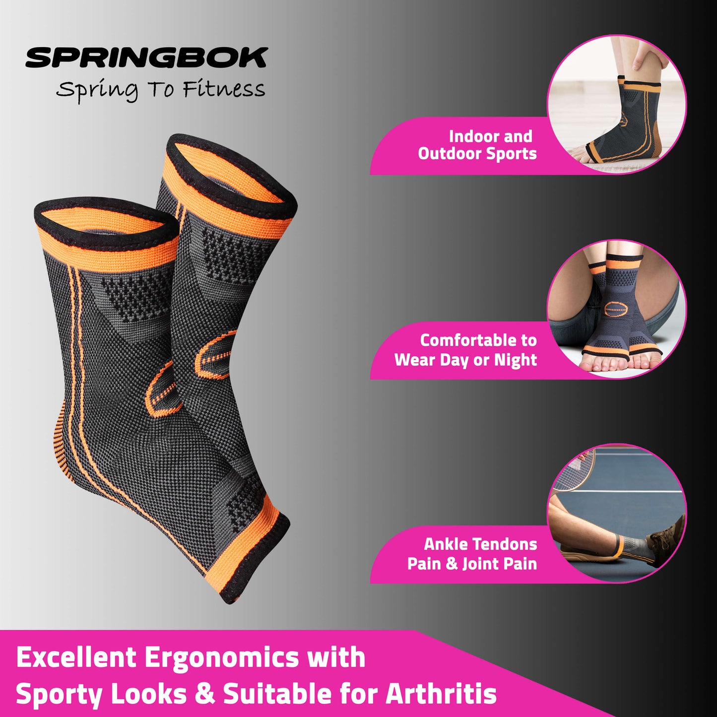 Springbok Ankle Brace Compression Sleeve