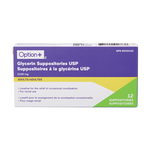 OPTION+ GLYCERIN  SUPPOSITORIES 12