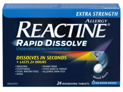 Reactine Allergie Dissolution rapide Extra-Fort