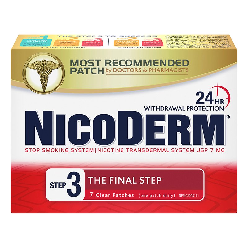 NicoDerm Step 3 Clear Patches 7mg