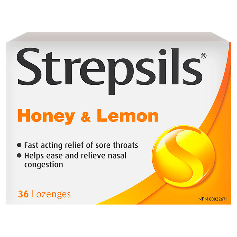 Strepsils pastilles, soulagement rapide du mal de gorge, Miel et citron